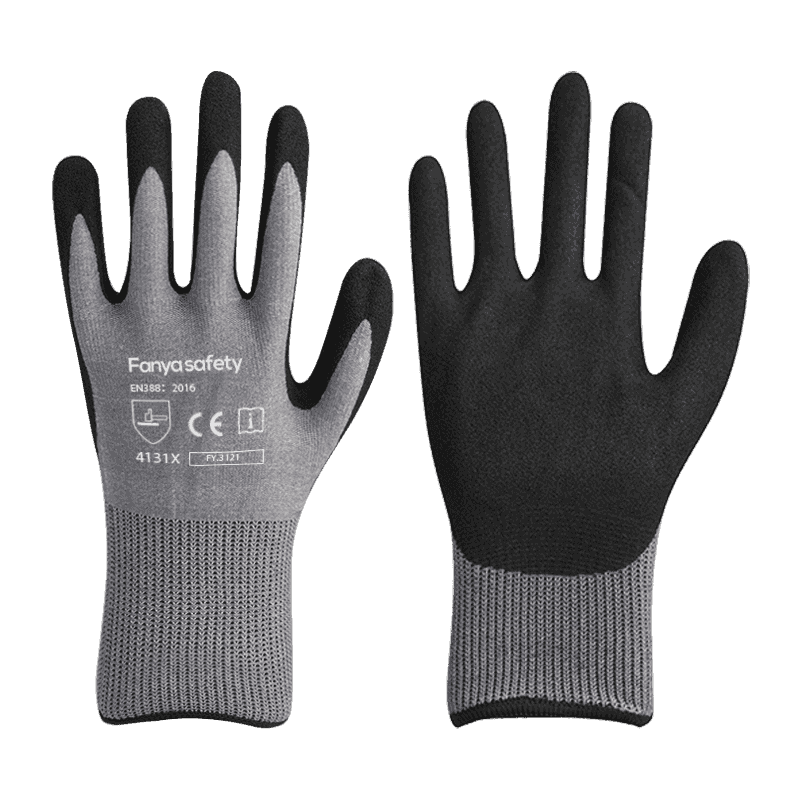 15G nylon/spandex vložka s pískově nitrilovým povlakem